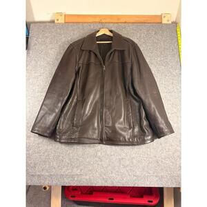 Vintage Wilsons Leather 2XLT Tall BrownBomber Jacket Genuine Leather